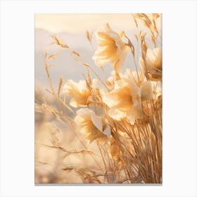 Boho Dried Flowers Evening Primrose 3 Canvas Print