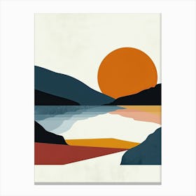 Sunset In The Mountains, Hygge 2 Canvas Print