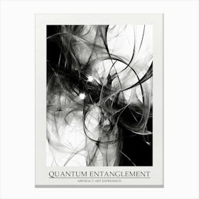 Quantum Entanglement Abstract Black And White 3 Poster Canvas Print