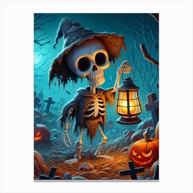 Halloween Skeleton 1 Canvas Print