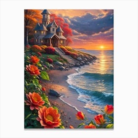 Sunset By The Sea Canvas Print