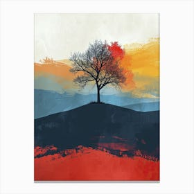 Sunset Tree, Boho Canvas Print