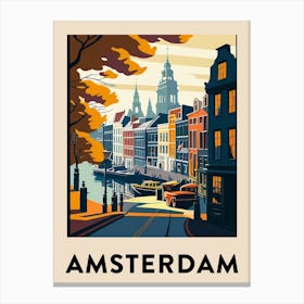 Amsterdam 2 Vintage Travel Poster Canvas Print