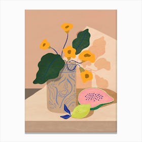 Lemon Papaya Canvas Print