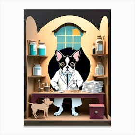 Boston Terrier-Reimagined 126 Canvas Print