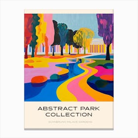 Abstract Park Collection Poster Schnbrunn Palace Gardens Vienna 3 Canvas Print