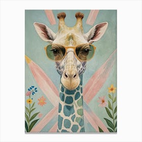 Giraffe With Sunglasses Canvas Print