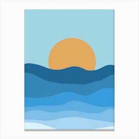 Sunset Over The Ocean 7 Canvas Print