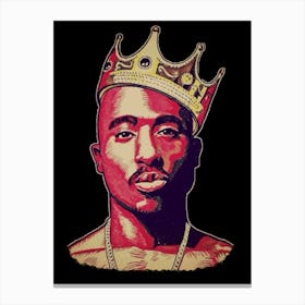 Tupac Shakur king of rap legend Canvas Print