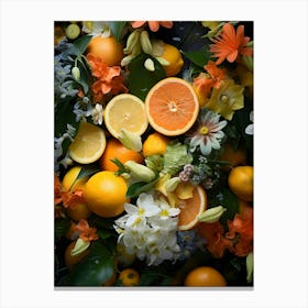 Flowers And Citrus 9 Canvas Print