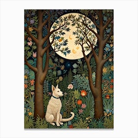 William Morris Cat In The Forest 23 Canvas Print