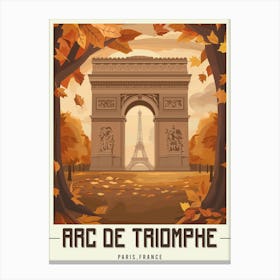 Paris Arc de Triomphe Vintage Canvas Print