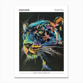 Panther Pastel Watercolour 4 Poster Canvas Print