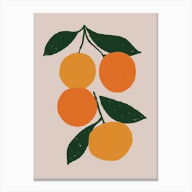 Oranges On A Branch Canvas Print