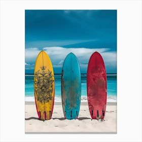 Surfboards On The Beach 5 Canvas Print