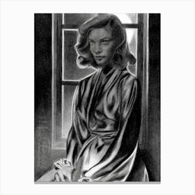 Sans Titre - 30-10-24 (Lauren Bacall) Canvas Print