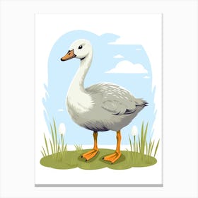 Baby Animal Illustration  Goose 3 Canvas Print