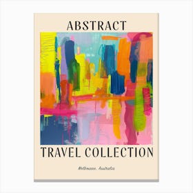 Abstract Travel Collection Poster Melbourne Australia 4 Canvas Print