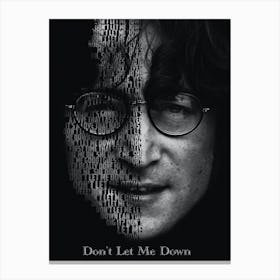 Don T Let Me Down The Beatles John Lennon Text Art Canvas Print