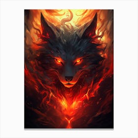 Wolf Inferno 1 Canvas Print