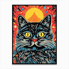 Stellar Purradox, Psychedelic Cats series Canvas Print