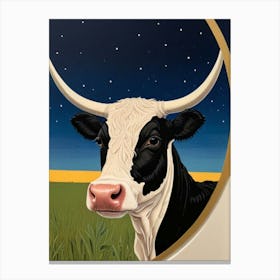 Cow With Horns Canvas Print