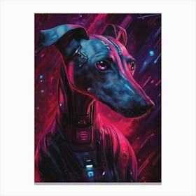 Whippet Cyber Punk Sci Fi Canvas Print