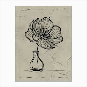 Flower In A Vase Canvas Print