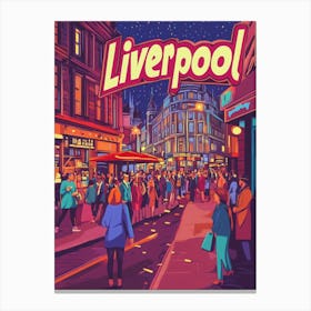 Aihrgdesign A 1970s Inspired Travel Poster For Liverpool 5 Canvas Print