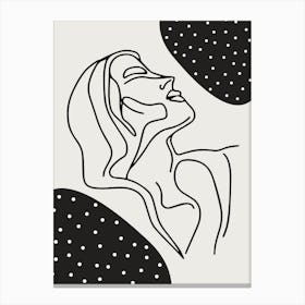 Line Drawing Of A Woman Canvas Print