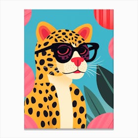 Little Jaguar 3 Wearing Sunglasses Canvas Print