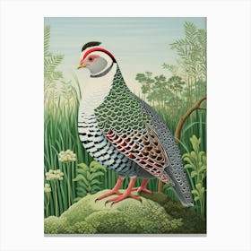 Ohara Koson Inspired Bird Painting Partridge 3 Canvas Print