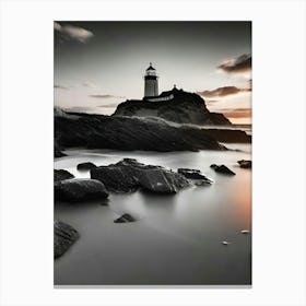 Sunset At The Lighthouse 14 Canvas Print