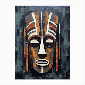 Mystical Muses; African Tribal Mask Narratives Canvas Print