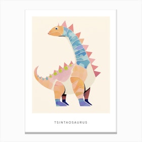 Nursery Dinosaur Art Tsintaosaurus 1 Poster Canvas Print