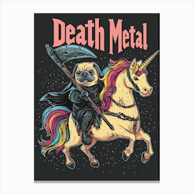 Death Metal Pug Canvas Print