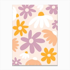 Daisies Pattern Print Canvas Print