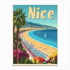 Aihrgdesign A Vintage Travel Poster Of Nice Canvas Print