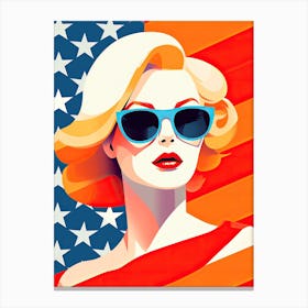 American Girl, Pop Art Canvas Print