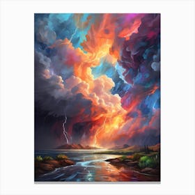 Lightning In The Sky 3 Canvas Print