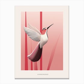 Minimalist Hummingbird 3 Bird Poster Canvas Print
