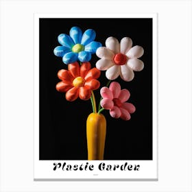 Bright Inflatable Flowers Poster Daisy 2 Canvas Print
