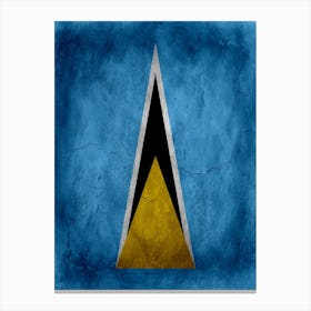 Saint Lucia Flag Texture Canvas Print