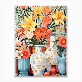 Flowers In Vases 1 Canvas Print