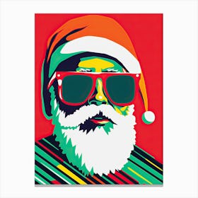 Santa Claus, Christmas Pop Art Canvas Print