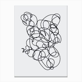 One Line Art Poster Canvas Print