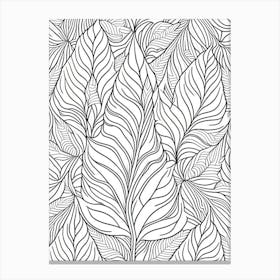 Birch Leaf William Morris Inspired 2 Canvas Print