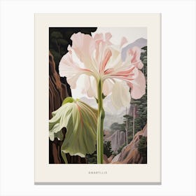 Flower Illustration Amaryllis 1 Poster Canvas Print