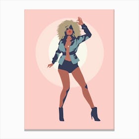 Tina Turner Icon Poster Pink Canvas Print