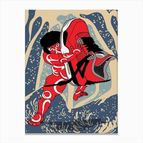 sumo sneakers red Canvas Print